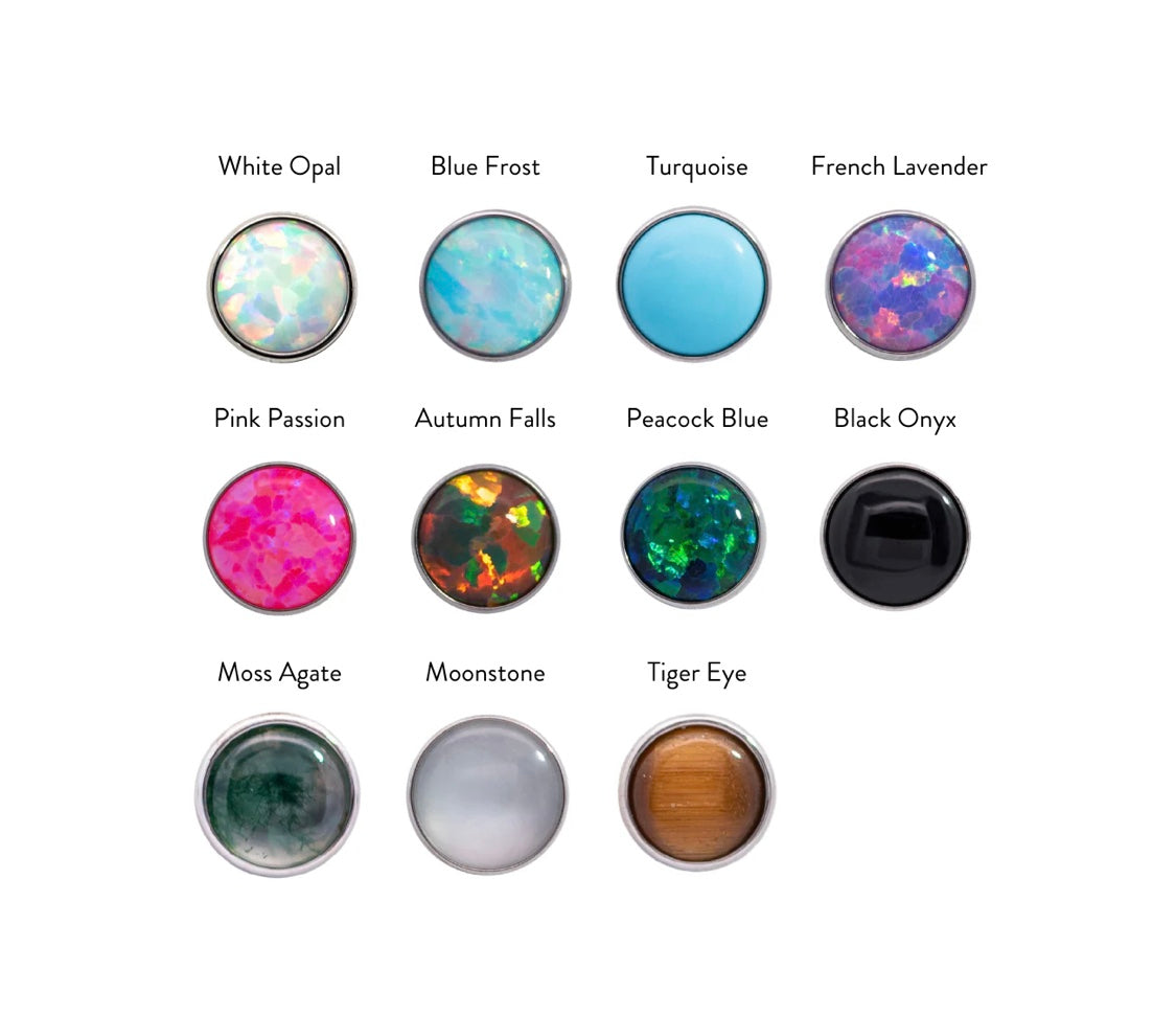 Titanium Bezel Set Cabochons