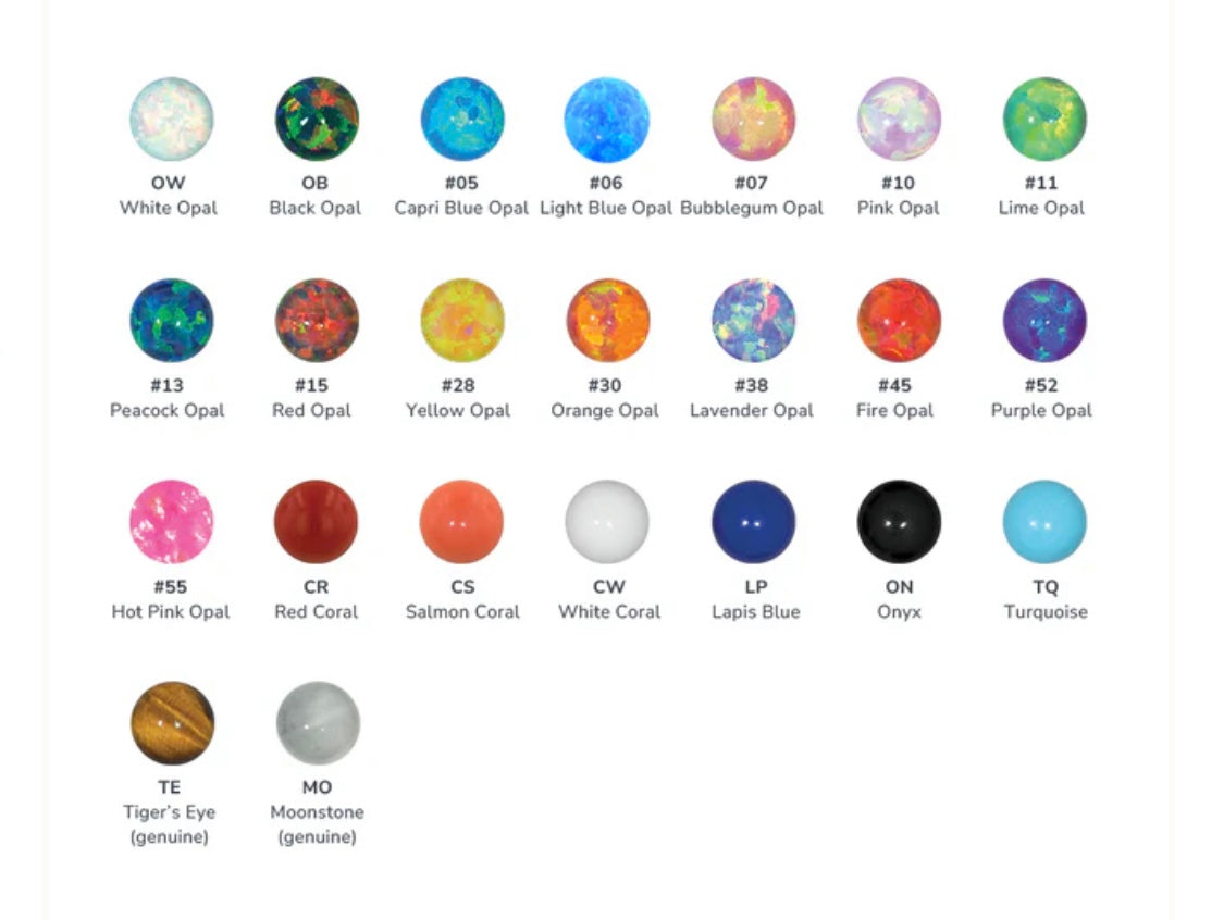 Titanium Sun Cabochon Ends