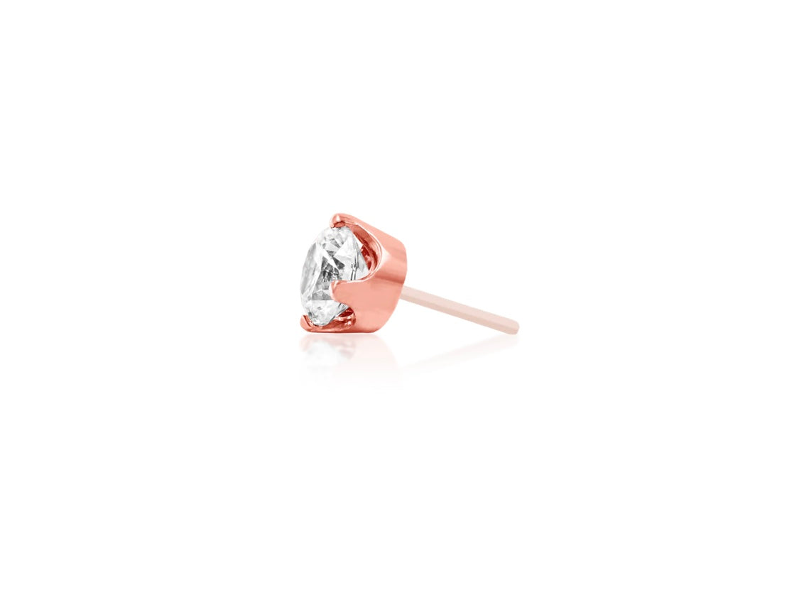 Gold Prong Set CZ
