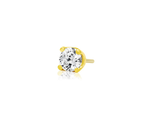 Gold Prong Set CZ